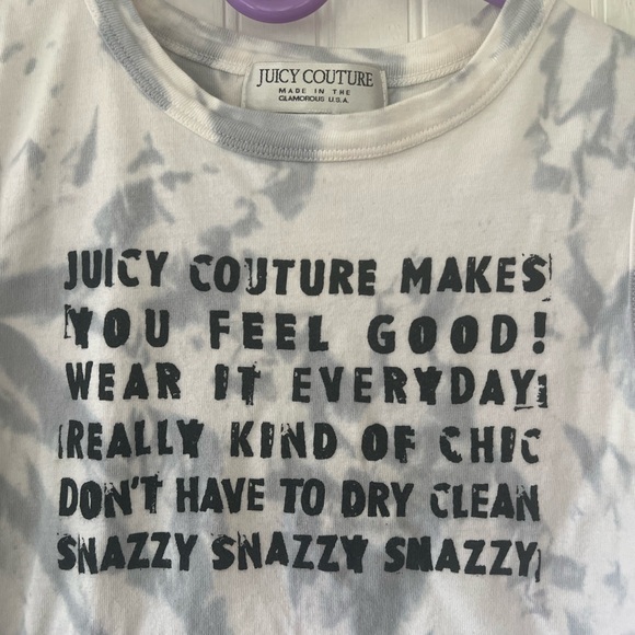 Super Rare Y2K Vintage Juicy Couture Tee Made In Glamorous USA White Label Small - Picture 2 of 5
